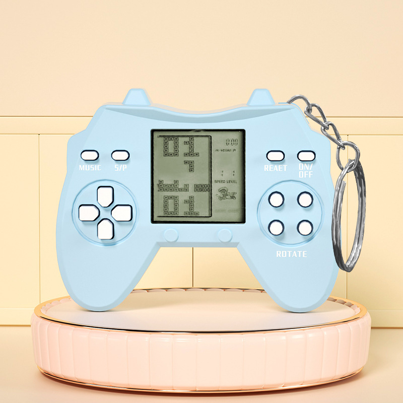 ハンドルのテトリスのゲーム機のキーホルダーのミニのハンドヘルドの露店は経典のノスタルジックな型のおもちゃの卸売りを売ります。|undefined