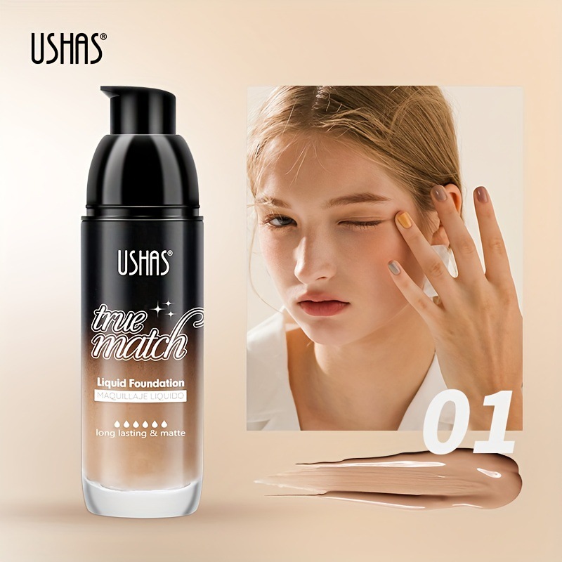 USHAS comercio exterior base líquida transfronteriza, base mate, base de control de aceite concelador FS428A