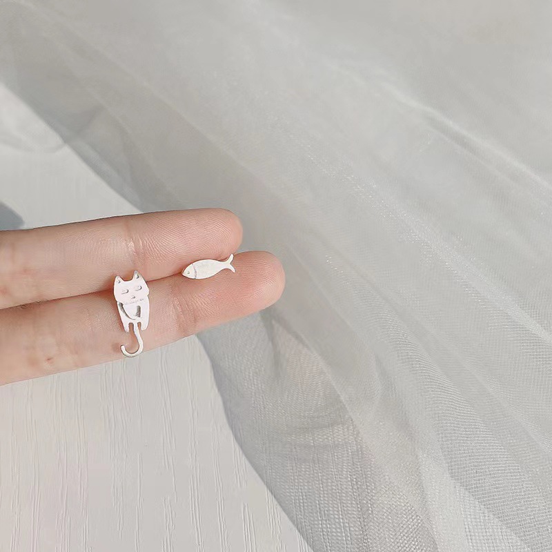 1 Par Gato Lindo Cobre Enchapado Pendientes display picture 2