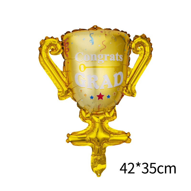 Cruz-frontera graduación fiesta decoración globo graduación temporada diseño médico sombrero dibujos animados globo de aluminio graduación celebración traje celebración
