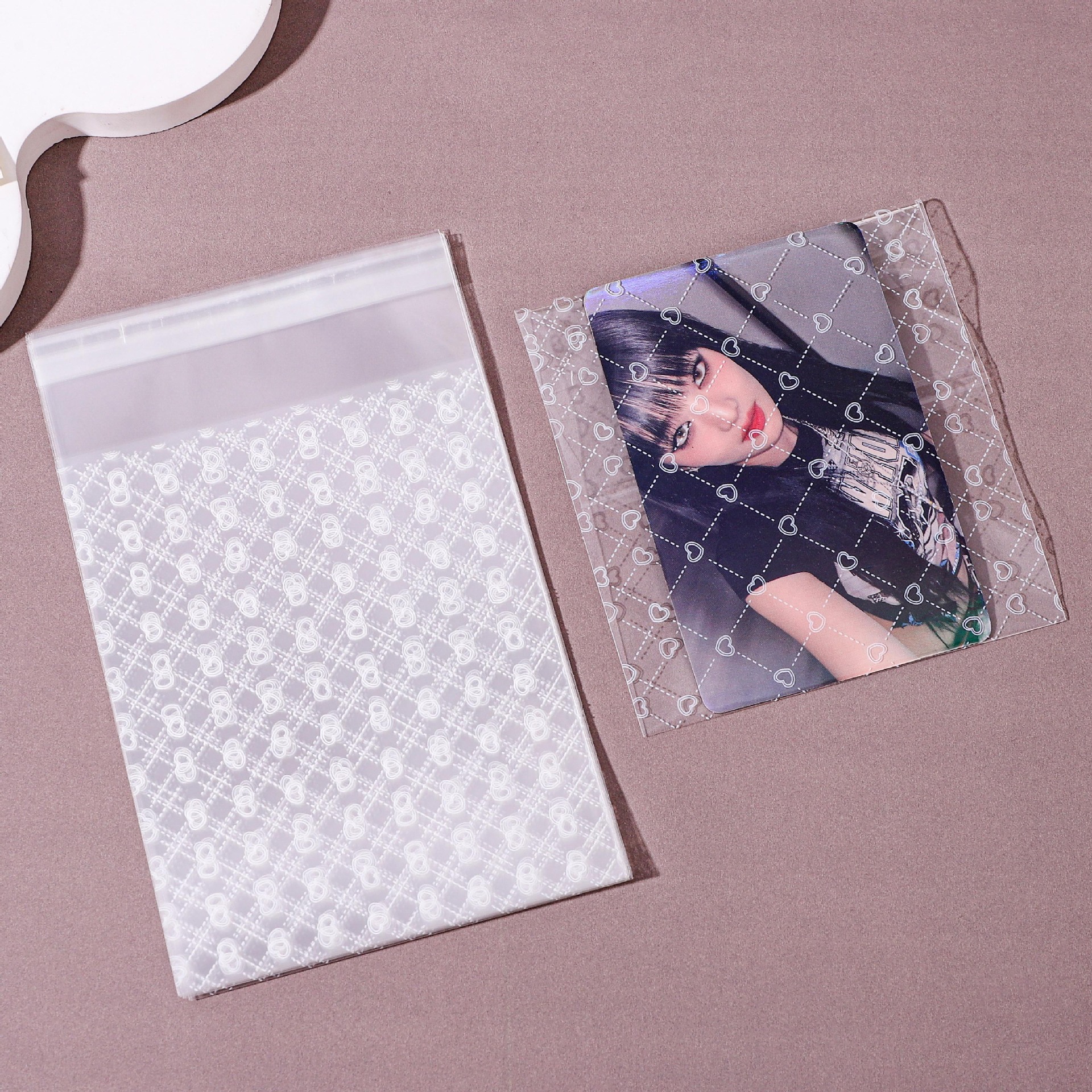 흰색 격자무늬(1팩 50매) 8*10+3