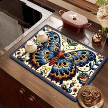 新中式家用厨房台面沥水垫餐桌防烫桌垫洗手池吸水防滑杯垫碗筷垫