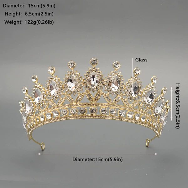 DZ264_J model_16K gold white diamond white glass (steel film model)