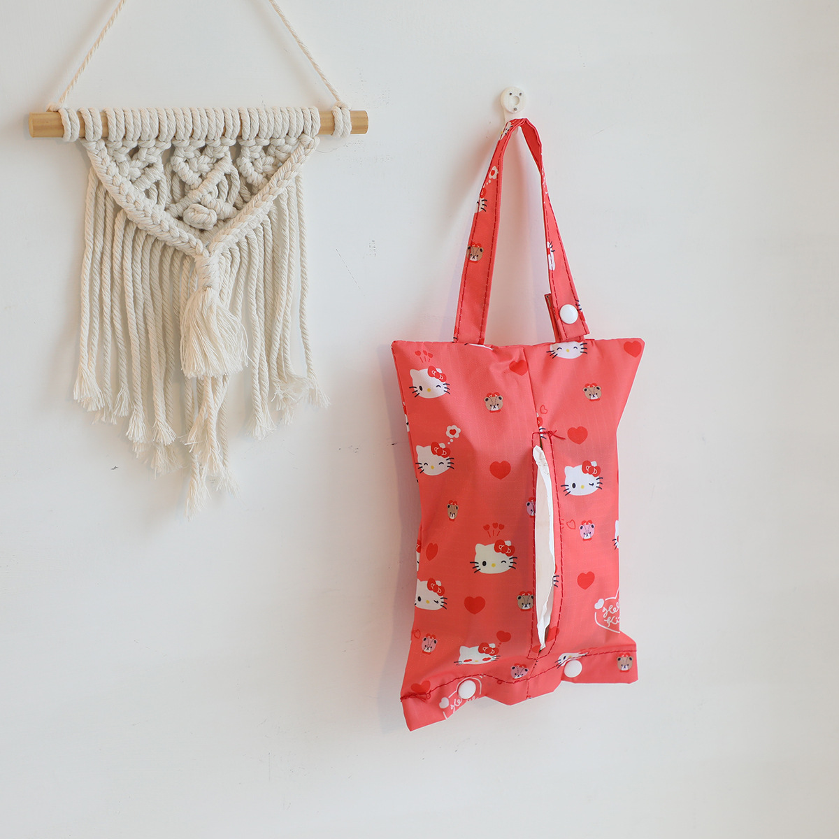 New Cartoon Merlot Kulomi Waterproof Hanging Paper Towel Cover Car Paper Set Household Fabric Hanging Paper Box