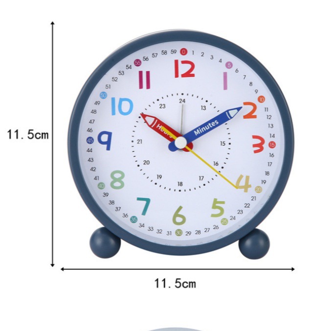 Round Alarm Clock for Students to Get up 2025 New Kidsren's Boys and Girls Learning Clock Simple and Practical Bedside Clock