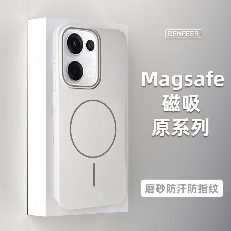 OPPO Reno14 細いサークル磁気電話ケース肌の感触 FindX8ultra クリエイティブ通気性冷却ハードケースに適しています|undefined