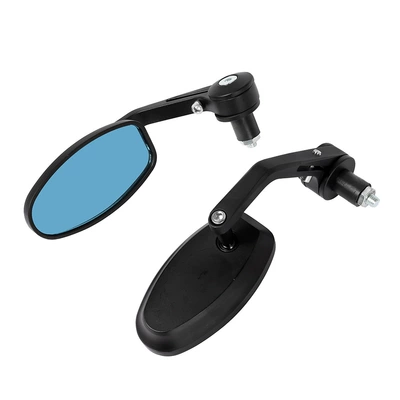 Motosiklet ləvazimatları və aksesuarları handlebar folding mirror handle cover - cherry-mirror-blue-glass