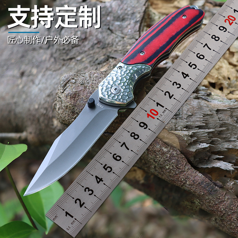 工厂直供野营求生折刀破窗撞玻器高硬度不锈钢折叠刀EDC小刀代发