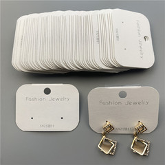 50 pairs of earrings, 5.5*4 round corner 925 silver needle earrings, PVC hanging card packaging card DIY accessories earrings