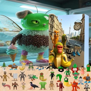 Cross-border explosions Shanhaijing TungTungSahur all stick people hand-made doll pendant blind box 24ps
