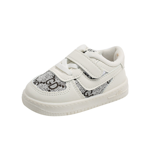 Autumn new boys' toddler shoes, baby soft-soled baby shoes, girls' low-cut sneakers, children's leather shoes