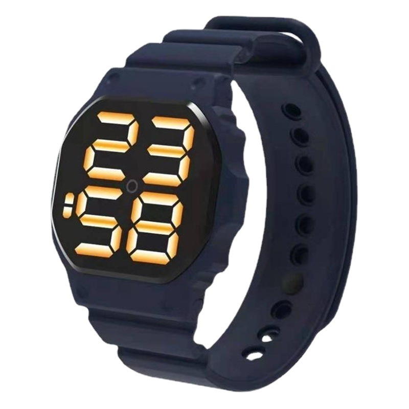 2026 New Model Export Fashion Luminous Electronic Watch Large Dial Multi-Function Button Square Student Sports Lcd