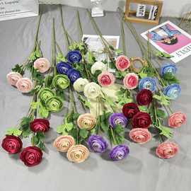 3头露莲千层露莲茶花婚礼迎宾区花艺布置假花 家居摆放摄影装饰花