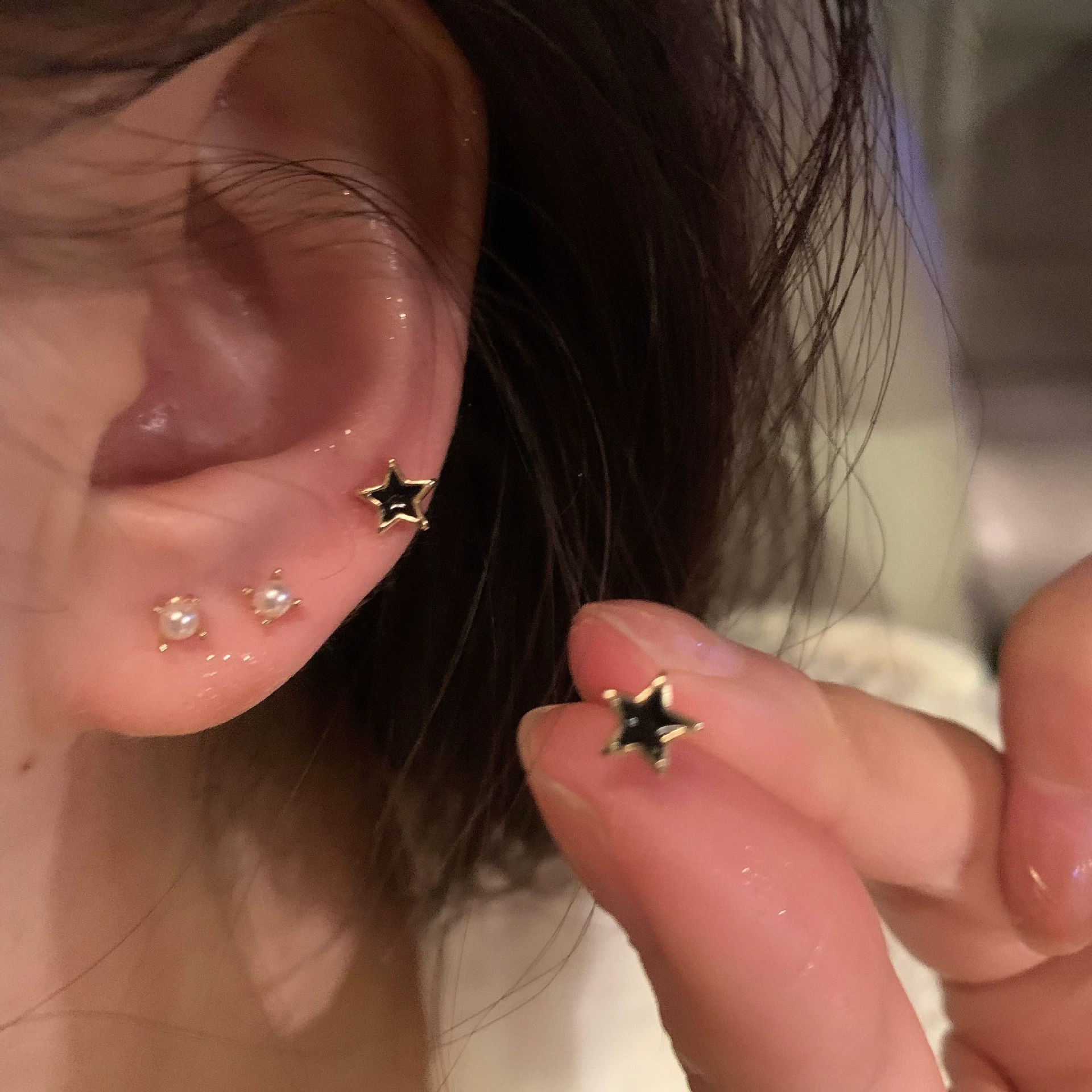 Серебряная игла, маленькие серьги, серебро 929 образец