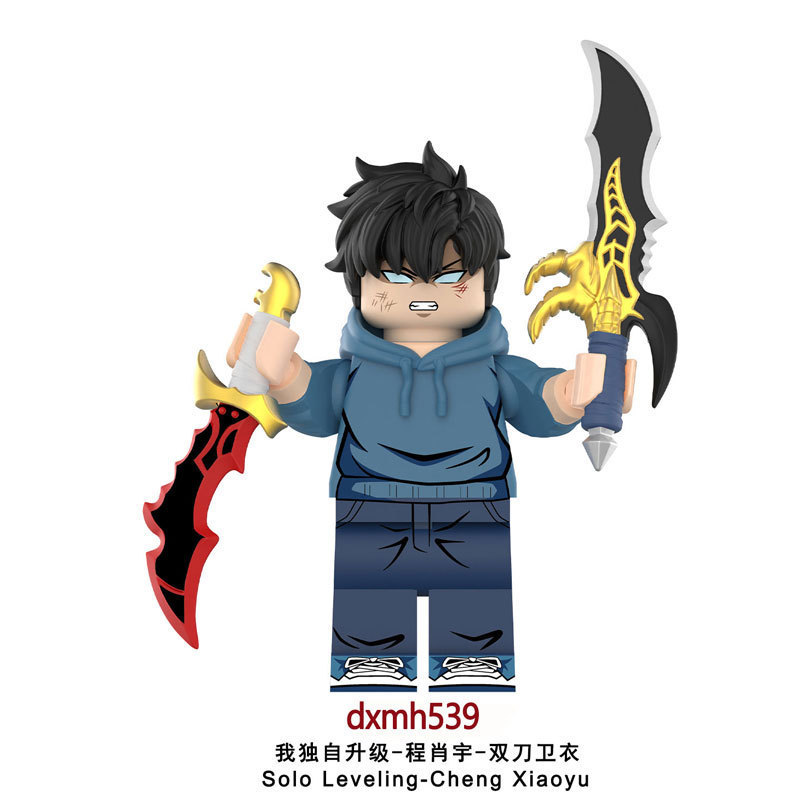 Double-Blade Sweatshirt Third-Party I Alone Cheng Xiaoyu Upgraded Weapon Poison Tooth Building Block Minifigure Toy Compatible with Lego
