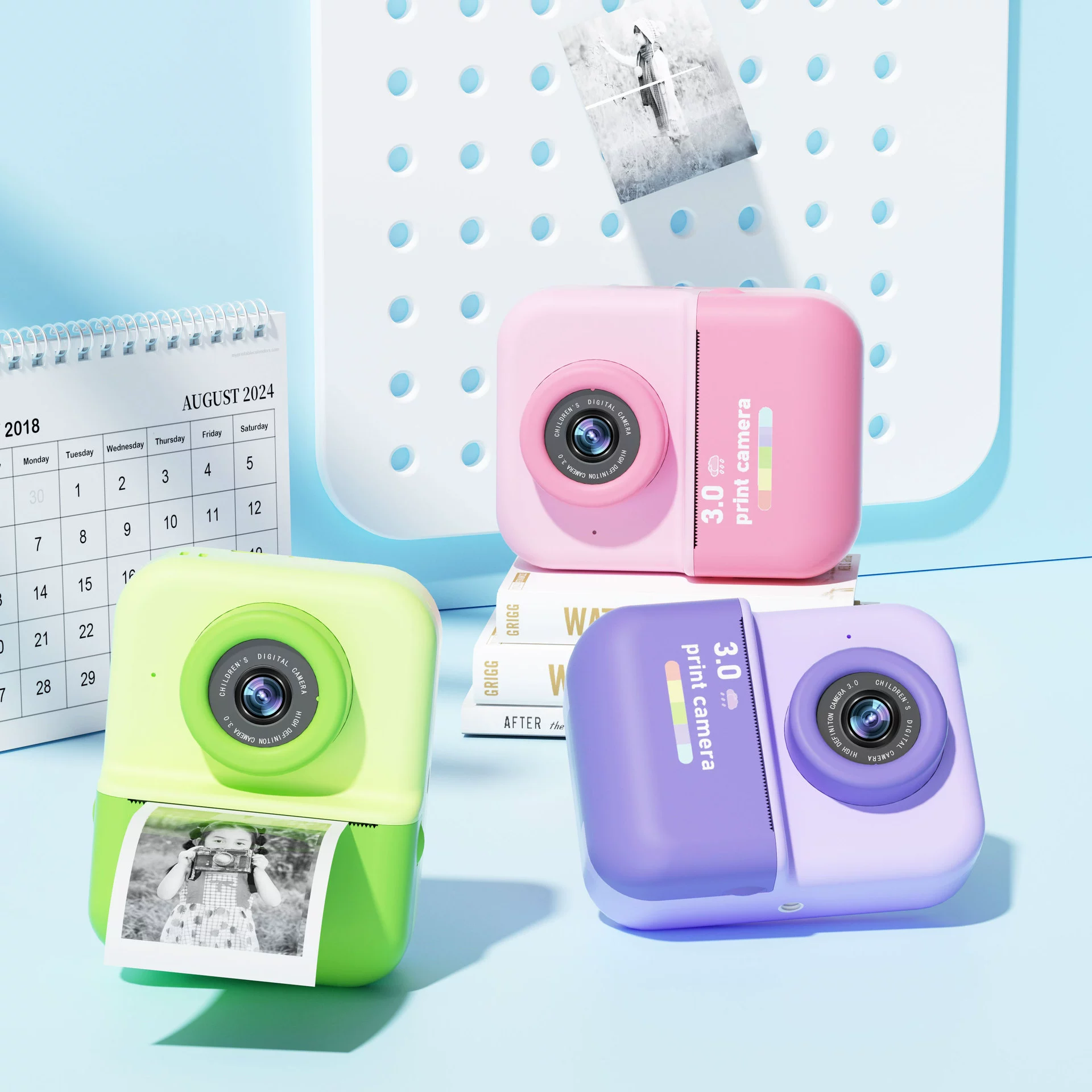 Polaroid, мультяшная мини-камера видеонаблюдения, цифровая игрушка