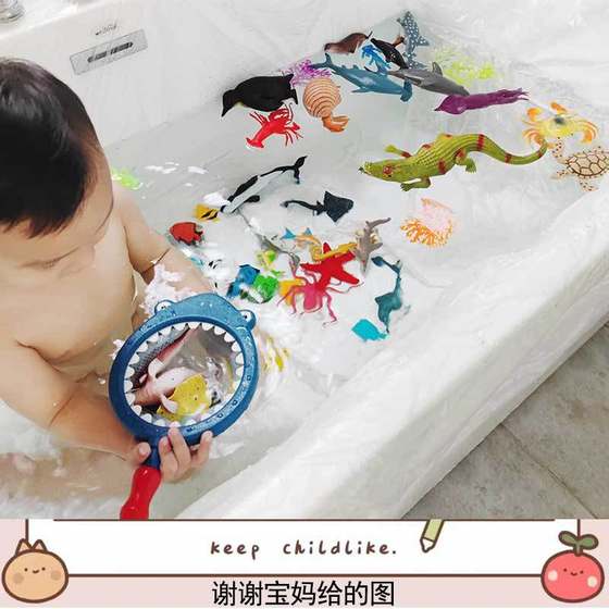 Simulation Sea Animal Toy Creatures Shark Dolphin 3 Children 4 Whale Soft Gum Boy Underwater World Fish Model