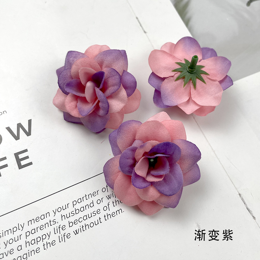 Simulación de tela de terciopelo de pequeño ángulo flores de rosa DIY sombreros hechos a mano arreglos de flores bolsas de props para el hogar adornos florales