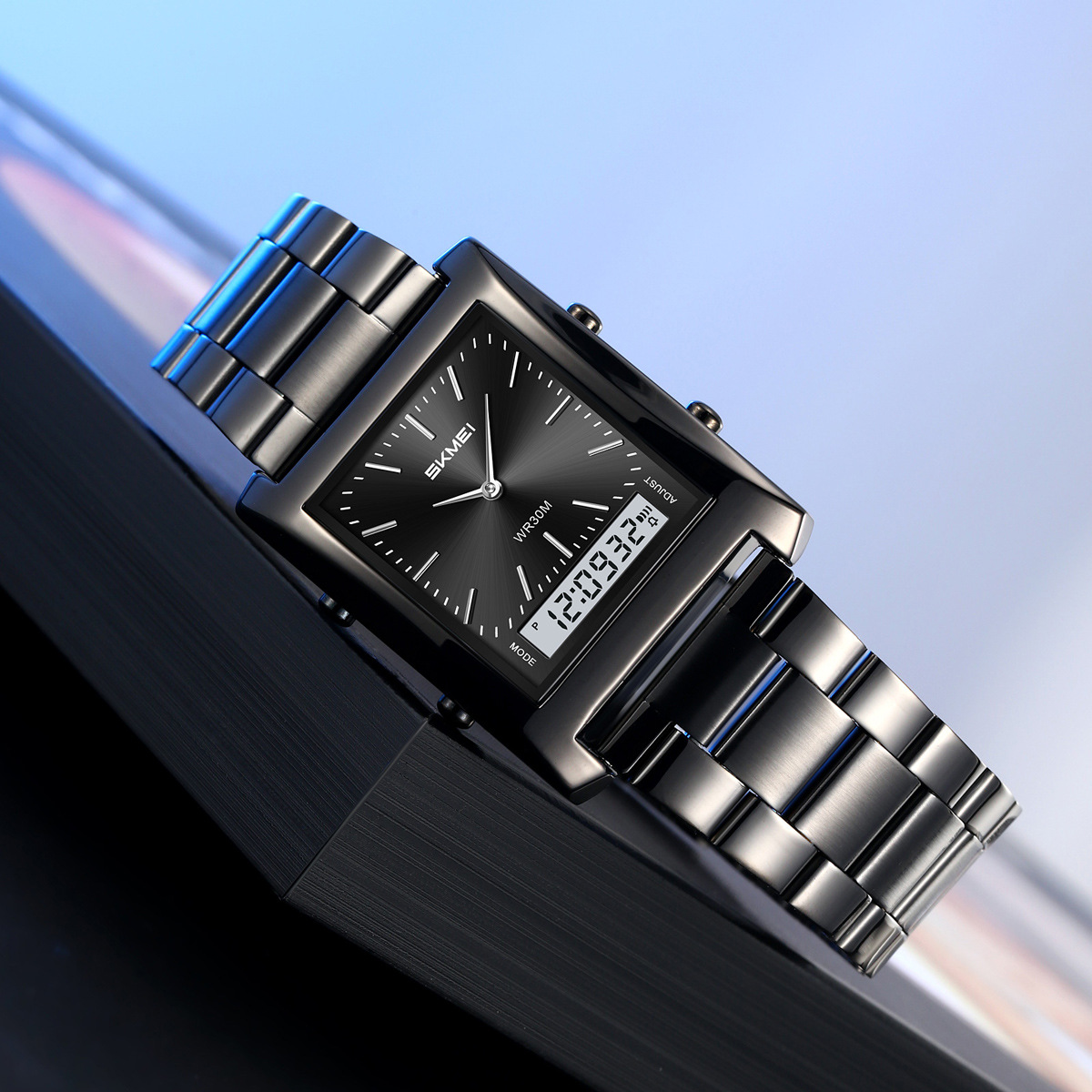 Momento cuadrado reloj de negocios de hombre multifuncional reloj impermeable comercio exterior al por mayor regalos personalizados fábrica de fuente