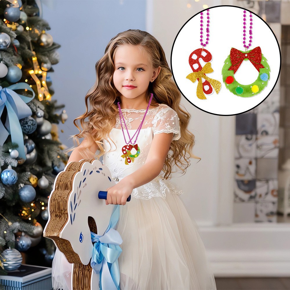 Adornos navideños Collar de muñeco de nieve de alces Decoración de fiesta para niños Cadena de cuentas galvanizadas Cuerda colgante de árbol de Navidad para ancianos