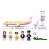 Xiaolu Ban B1166 Pink Dream Holiday Airplane girls and children assemble building block gift toys