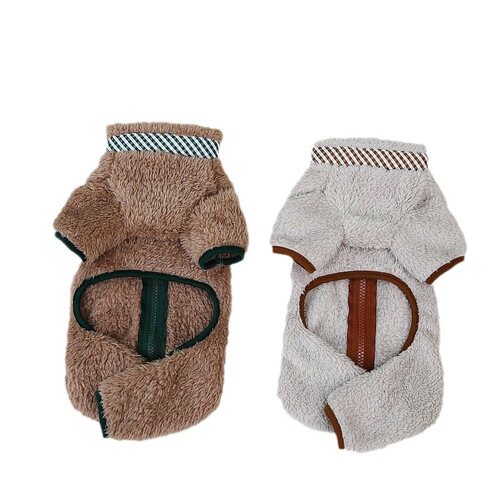Pet Clothing Dog Clothes Foreign Trade Double D Ring Four Leg Fur Coat Autumn/Winter Version for Small and Medium Dogs Pet Clothes Wholesale