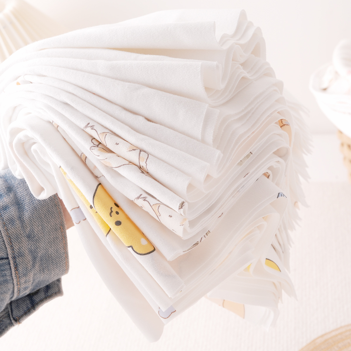 Newborn Diapers Pure Cotton Type a Washable Ring Cotton Knitted Cloth Baby Diapers Breathable Absorbent Cloth