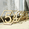 Cross-border BAO model wooden table number plate 1-40 hexagonal hollow digital seat card bar cafe seat number