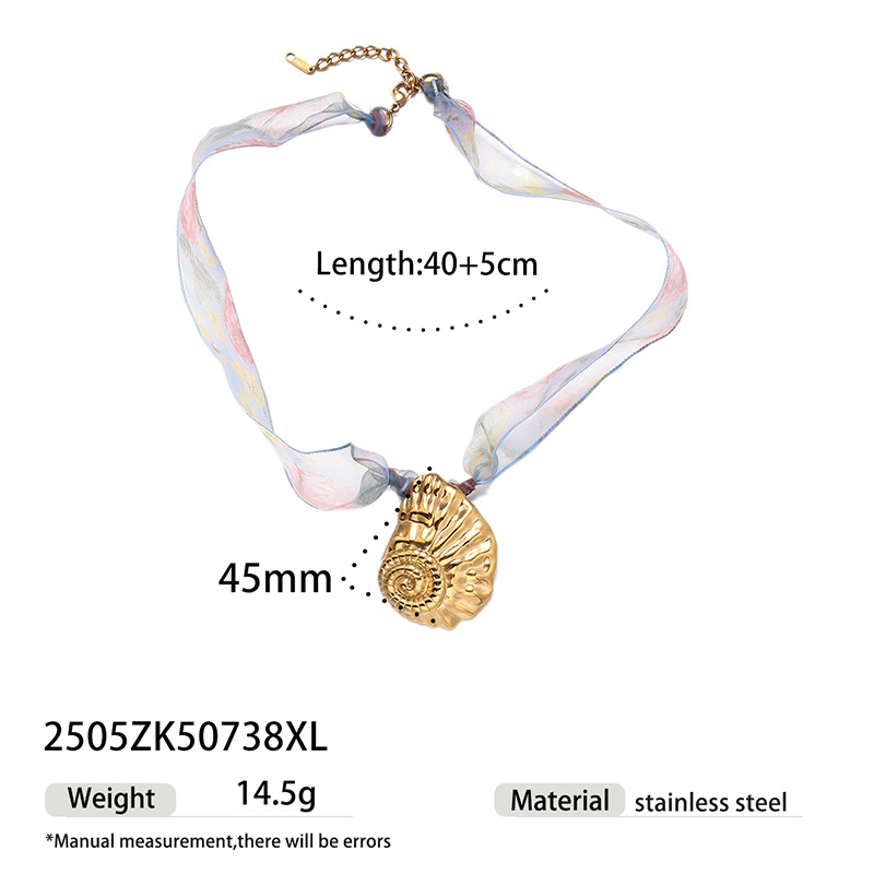 TENA Europa y América moda transfronteriza bufandas de seda collar de estrellas de mar nicho joyas de estilo vacacional joyas mujeres al por mayor image 15
