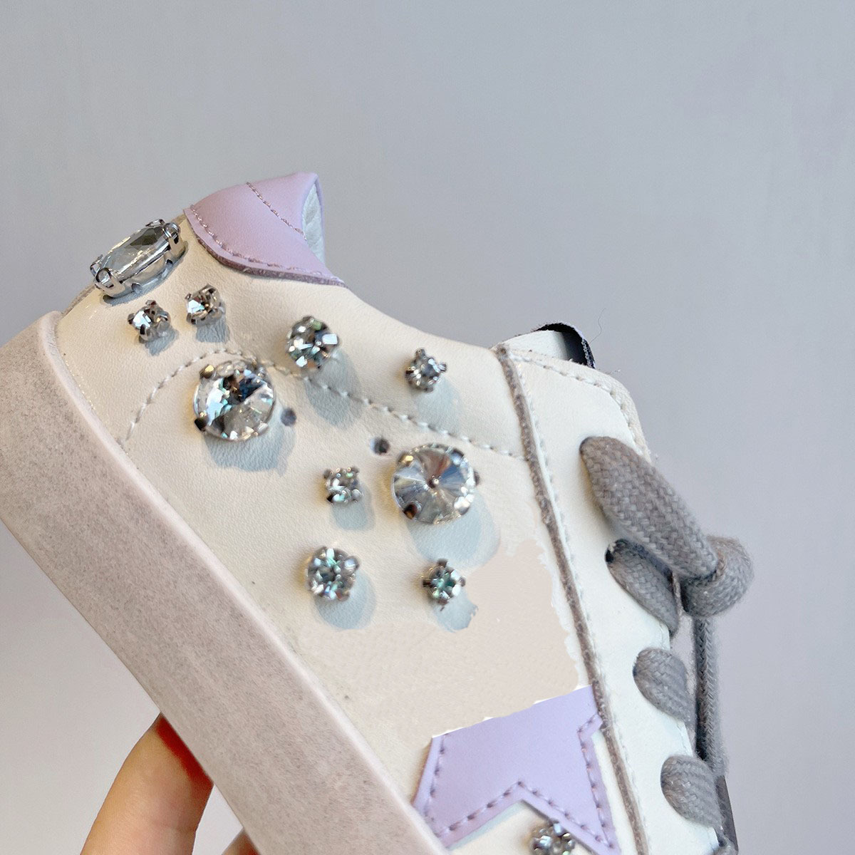 Perceuse cousue à la main pour filles, planche d'étoiles décontractées pour enfants, grands garçons, chaussures simples, petites chaussures sales, 22016_voghion.com