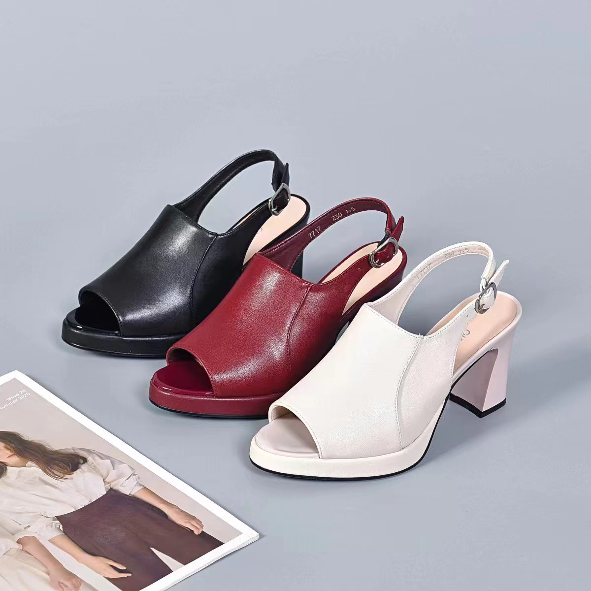 Màu Trắng be cao gót 6cm
