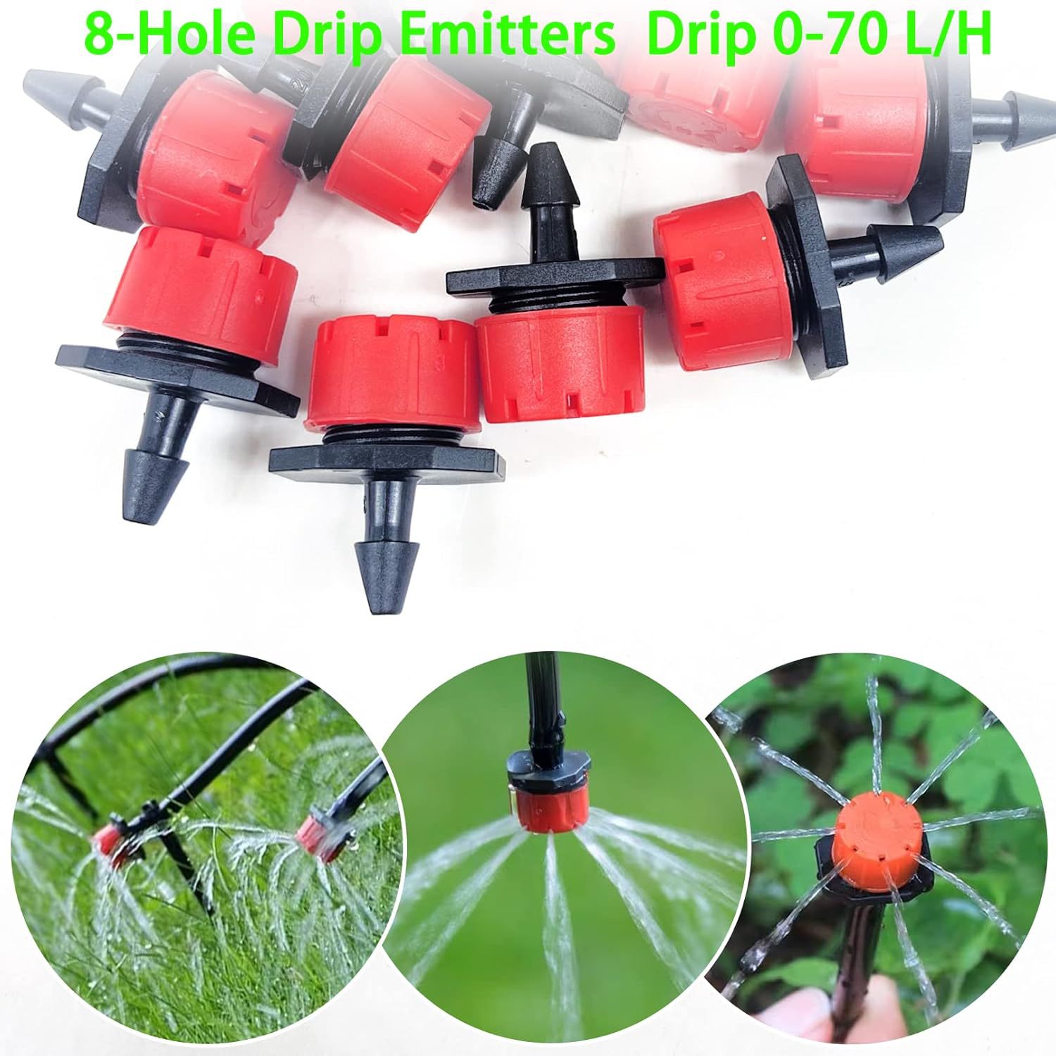 Juego de riego de jardín con boquillas de riego automático, jardín con microaspersores atomizados, juego de riego por goteo, Irrigation