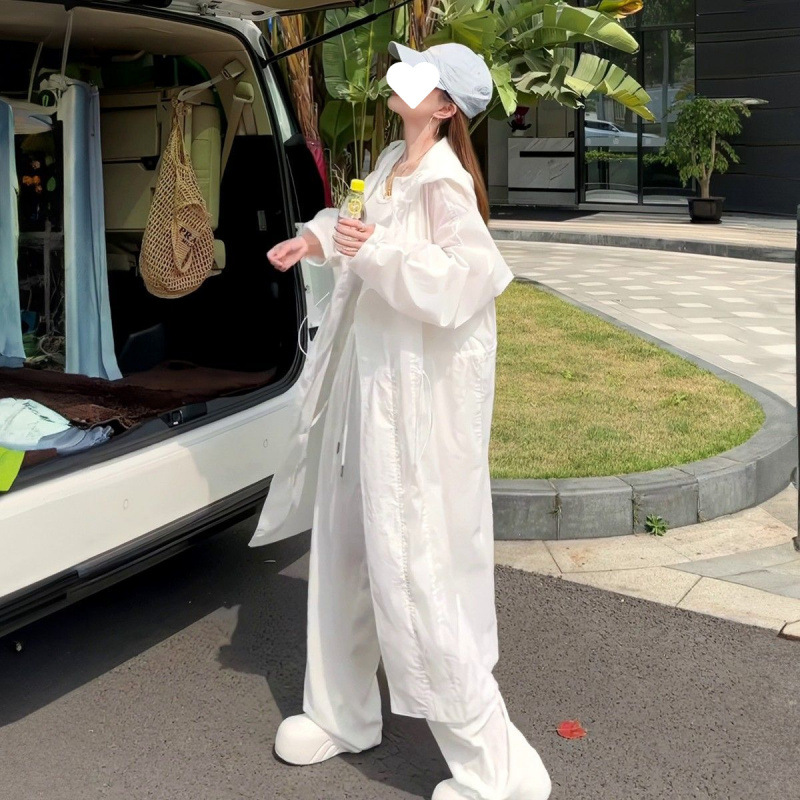 글레이셔 화이트 롱 전신 자외선 차단복 [자외선 테스트 카드 무료]