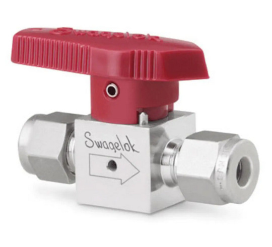 世伟洛克SS-4P4V不锈钢四分之一圈仪表旋塞阀1/4in.卡套接头1.6Cv