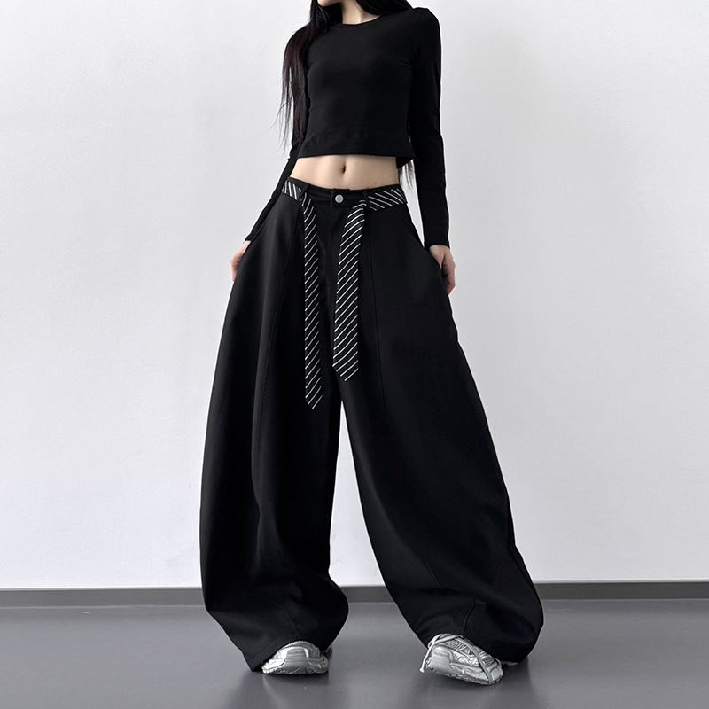 Original Design High-End Suit Pants for Women 2025 Autumn New Style Tall Versatile Straight Wide-Leg Casual Pants