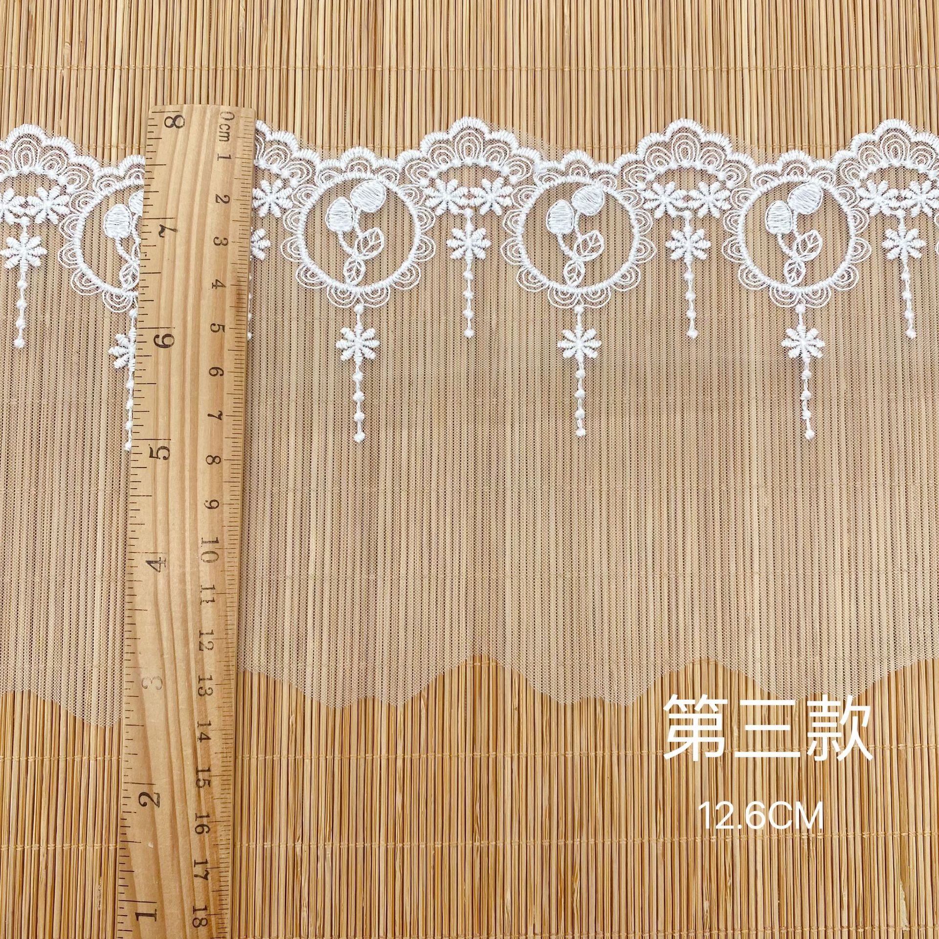 encaje de malla bordada Lolita accesorios conchas estrellas de poliéster encaje de malla soluble en agua