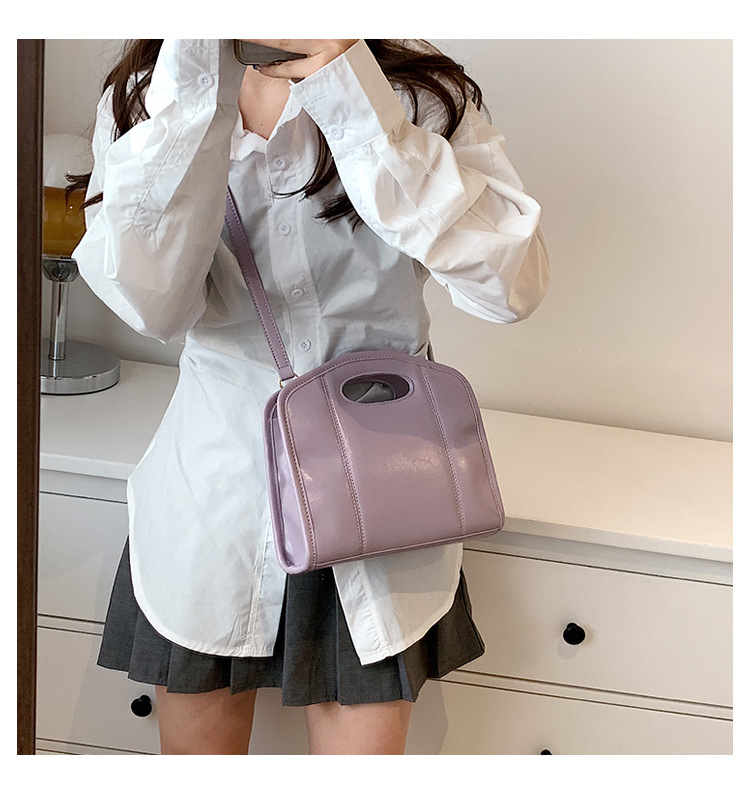 Basic Solid Color Square Zipper Square Bag display picture 4