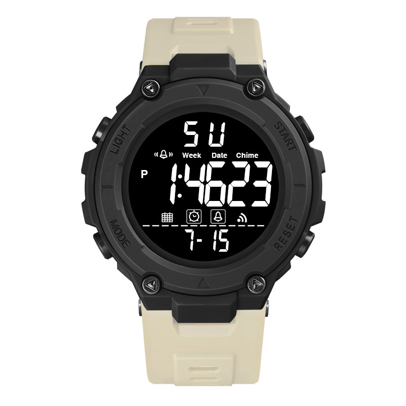 Nueva moda deportiva al aire libre reloj electrónico de los hombres de los estudiantes multifunción reloj de alarma luminosa reloj electrónico al por mayor