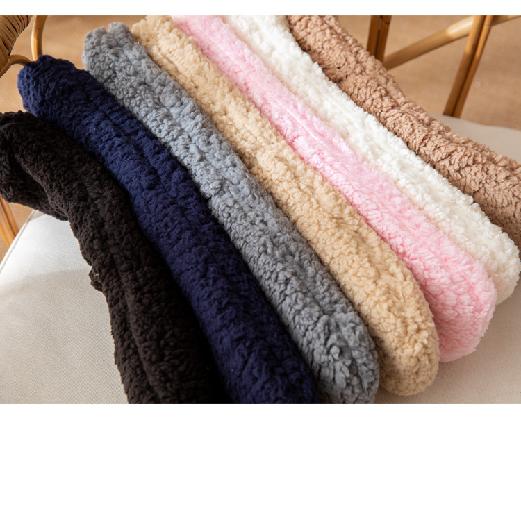 Meias pantufa femininas de inverno em sherpa - Forro de lã grossa, antiderrapantes, ideais para casa e pisos de madeira._voghion.com