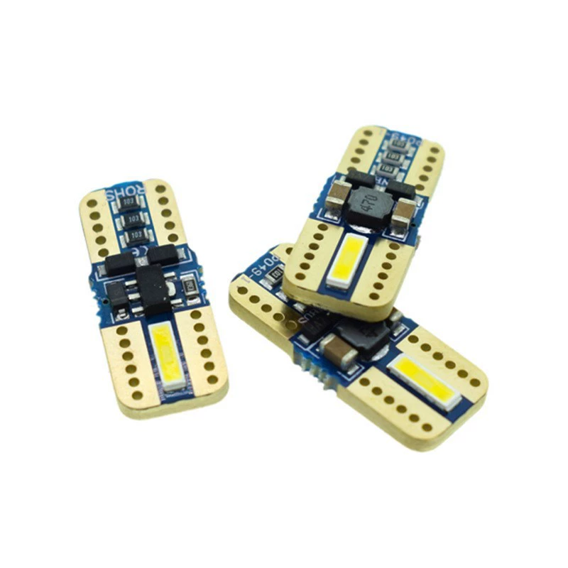 Фабрика оптовая автомобильная светодиодная лампа T10 7020 2SMD постоянного тока 12-24 Универсальный подсветка