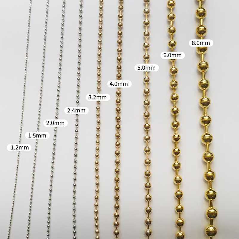 Bead Chain DIY Jewelry Accessories Necklace Sweater Chain Tag Chain Keychain Chain Curtain Bead Chain Fashion Commuter Accessories