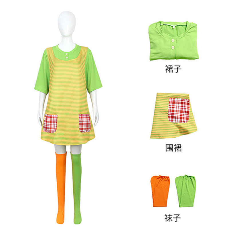 Parent-Child Cos Long Socks Pipi Cosplay Costume Halloween Costume Cross-Border Performance Costume