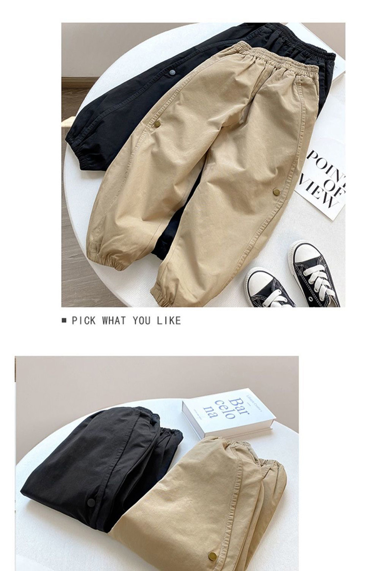 Boy'S Gender Simple Style Style Simple Style Solid Color Cotton Boys Pants