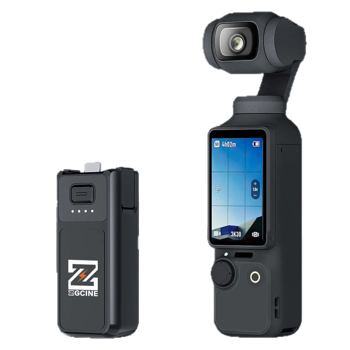 ZGCINE DJI, совместимый маленький рукоятка, короткие дополнительные элементы питания