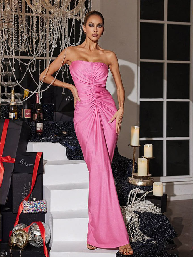 Comercio electrónico transfronterizo importación y exportación de nuevos vestidos europeos y estadounidenses PARTY vestidos de banquete de mujeres de alto nivel vestidos de pecho abierto