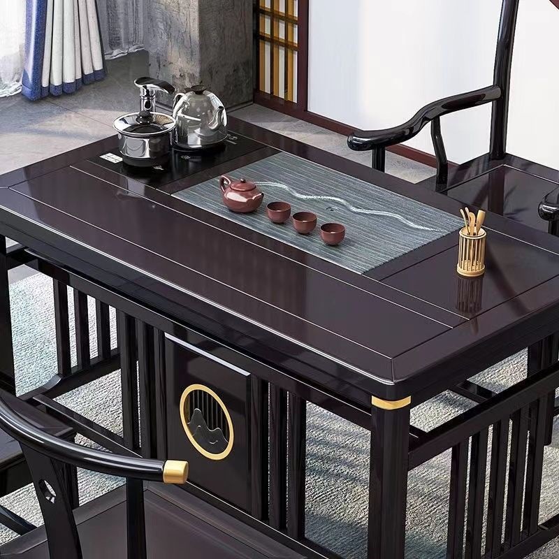 经典新中式实木新款茶桌椅组合家用小茶台简约功夫茶桌一体一整套
