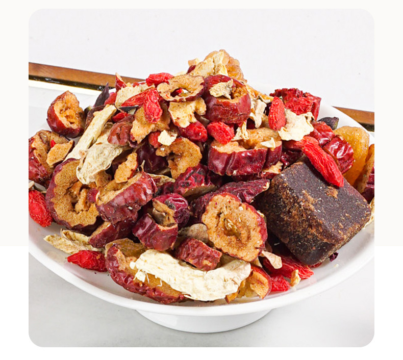 Rose Brown Sugar Ginger Jujube Tea Gui Yuan Hong Zao Jiang Cha 200g Cold Brew Herbal Tea Bags in use