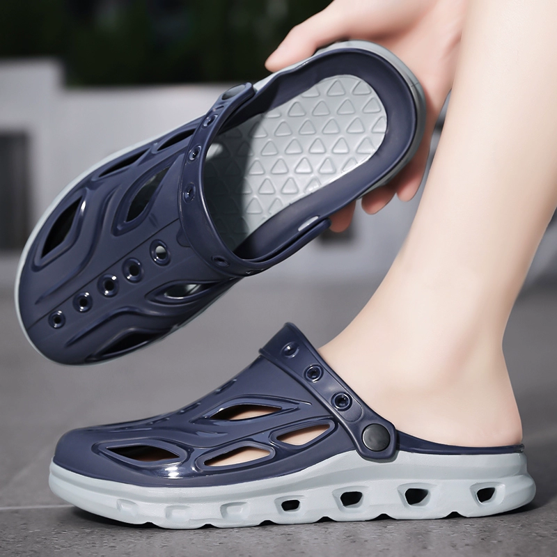 Мужские летние сандалии Croc, летняя обувь, полусандалии, для рыбалки и вождения, спортивные шлепанцы на каблуке.