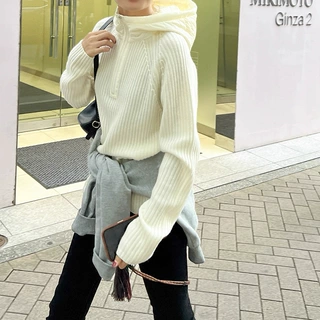 现货厂家批发   质感慵懒-高柔26支保暖 羊毛-卫衣感针织连帽 女