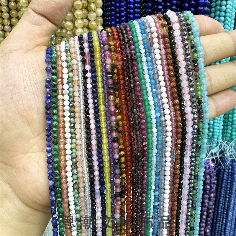 Organic turquoise white crystal, agate round beads, wholesale